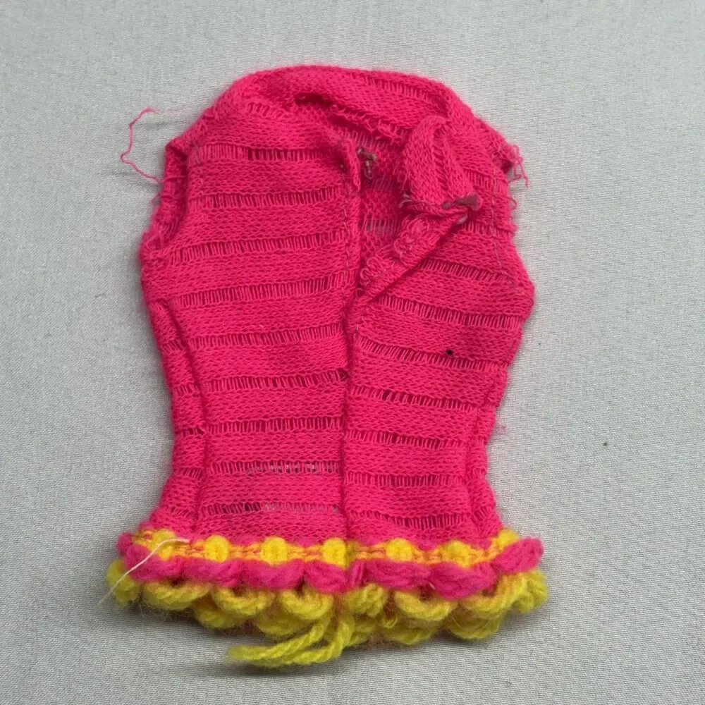 Vintage 60’s Mattel Talking Barbie Two Pink and Yellow Piece Tops #1115